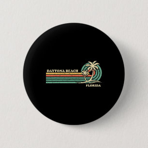 Vintage Retro Summer Vacation Florida Daytona Beac 6 Cm Round Badge