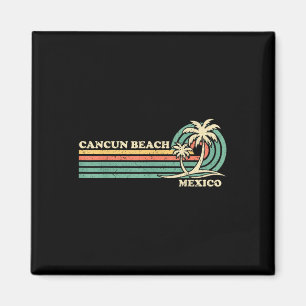 Vintage Retro Summer Vacation Mexico Cancun Beach Magnet