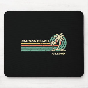 Vintage Retro Summer Vacation Oregon Cannon Beach  Mouse Mat