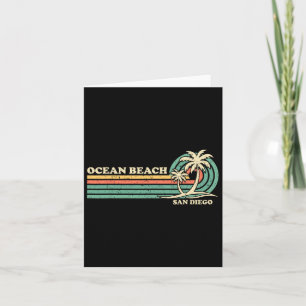 Vintage Retro Summer Vacation San Diego Ocean Beac Card