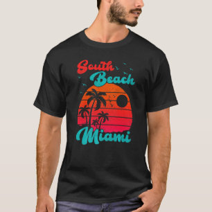 Vintage Retro Summer Vacation South Beach Miami Fl T-Shirt