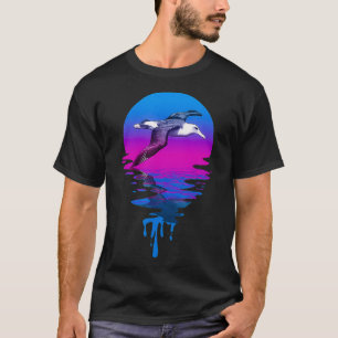 Vintage Retro Sunset Albatross T-Shirt