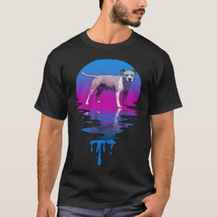 Vintage Retro Sunset American Staffordshire Terrie T-Shirt