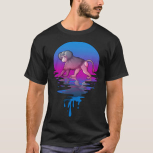 Vintage Retro Sunset Baboon T-Shirt