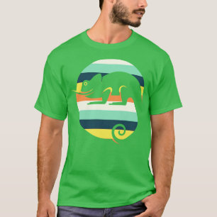 Vintage Retro Sunset Chameleon T-Shirt
