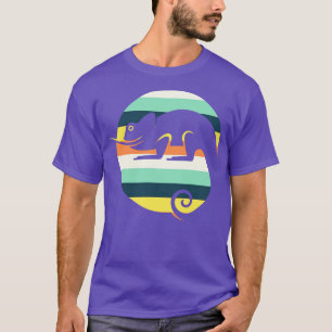 Vintage Retro Sunset Chameleon T-Shirt