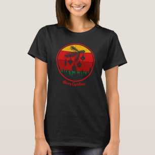 Vintage Retro Sunset Christmas Decoration Baubles T-Shirt