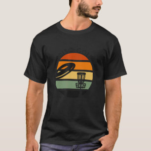 Vintage Retro Sunset Disc Golf Frisbee Golf Golfer T-Shirt