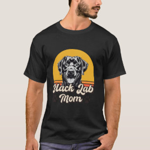 Vintage Retro Sunset Dog Mum Black Lab Pet Owner M T-Shirt