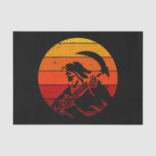 Vintage Retro Sunset Halloween Reaper I Tissue Paper