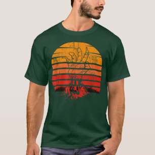 Vintage Retro Sunset Halloween Zombie Hand Scary C T-Shirt