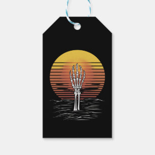Vintage Retro Sunset Halloween Zombie Hand Scary  Gift Tags