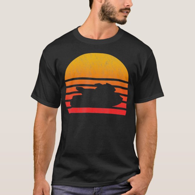 Vintage Retro Sunset Jet Ski  T-Shirt (Front)