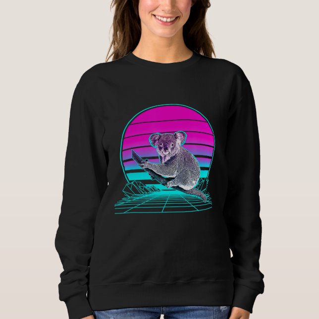 Vintage Retro Sunset Koala Sweatshirt (Front)