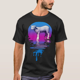 Vintage Retro Sunset Lamb T-Shirt