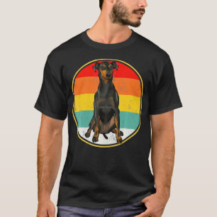Vintage Retro Sunset Manchester Terrier Dog T-Shirt