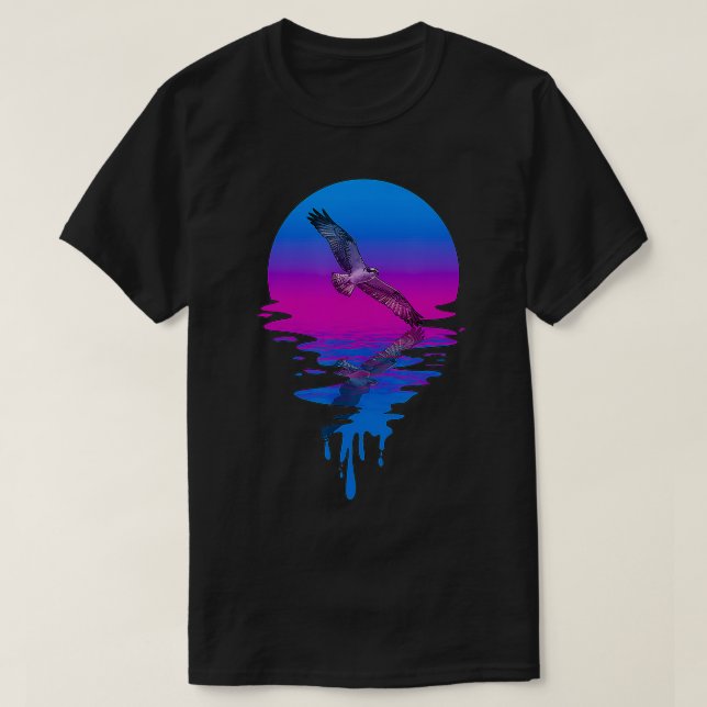 Vintage Retro Sunset Osprey  T-Shirt (Design Front)