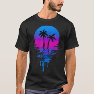 Vintage Retro Sunset Palm Tree  T-Shirt