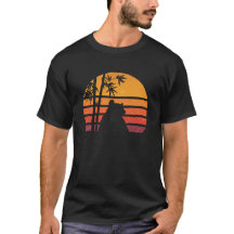 Vintage Retro Sunset Panda Bear Silhouette