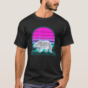 Vintage Retro Sunset Polar Bear T-Shirt