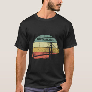 Vintage Retro Sunset San Francisco Golden Gate Bri T-Shirt