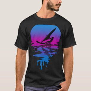 Vintage Retro Sunset Windsurfing T-Shirt