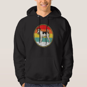 Vintage Retro Sunset Wire Fox Terrier Dog Hoodie