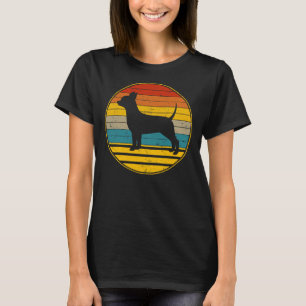 Vintage Retro Sunset With Chihuahua Dog Shadow T-Shirt