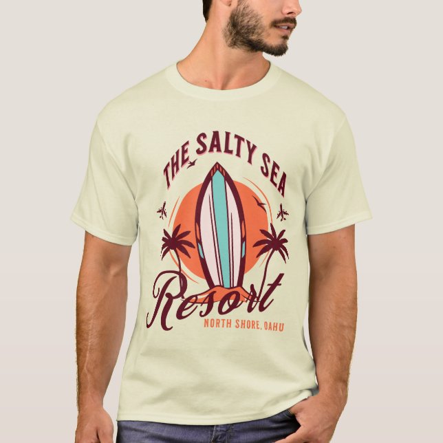 Vintage Retro Surf T-Shirt (Front)