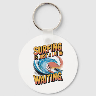 Vintage Retro Surfer Key Ring for Beach Lovers
