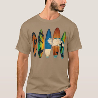 Vintage Retro Surfing Surf Surfboard T-Shirt