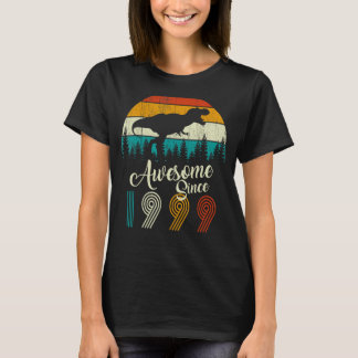 Vintage Retro T Rex Pine Tree Awesome Since 1999 D T-Shirt