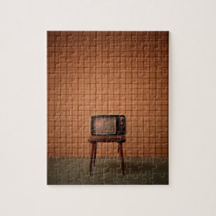 Vintage Retro Television Jigsaw Puzzle