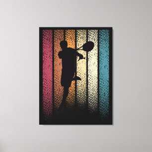 Vintage Retro Tennis Sports Canvas Print