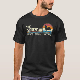 Vintage Retro The Chicken Dad Funny Farm Farmer Da T-Shirt