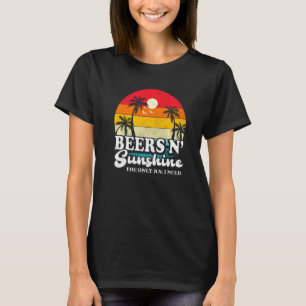 Vintage Retro The Only Bs I Need Is Beers And Suns T-Shirt