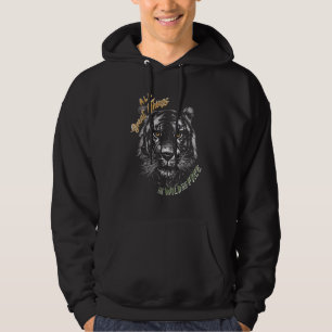 Vintage Retro Tiger Great Things Are Wild And Free Hoodie