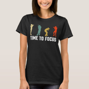Vintage Retro Time To Focus Photographer Camera T-Shirt