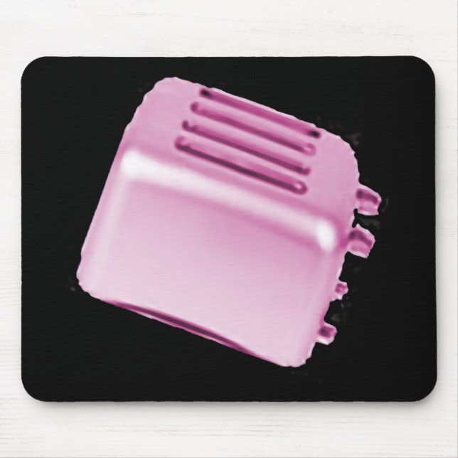 Vintage Retro Toaster Design - Pink Mouse Mat (Front)