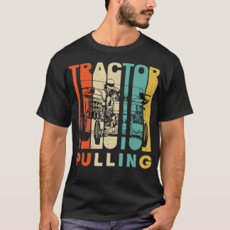 Vintage Retro Tractor Pulling Silhouette T-Shirt