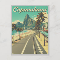Vintage Retro Travel - Copacabana Beach
