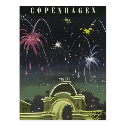 Image of Vintage retro travel postcard Denmark