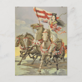 Vintage retro travel poster Osaka Japan Postcard