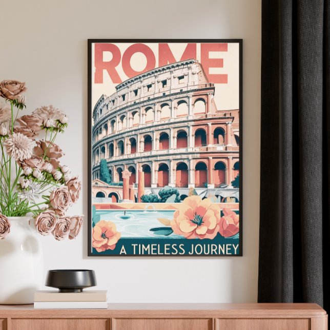 Vintage Retro Travel Poster – Rome,Italy (Creator Uploaded)