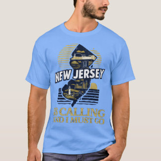 Vintage Retro Travel Slogan New Jersey is Calling T-Shirt