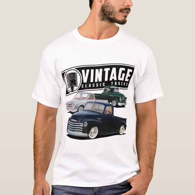 Vintage Retro Trucks T-Shirt (Front)