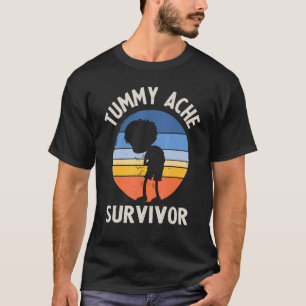 Vintage Retro Tummy Ache Survivor  Stomachache IBS T-Shirt