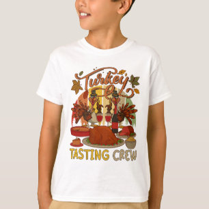 Vintage Retro Turkey Tasting Crew Thanksgiving Dri T-Shirt