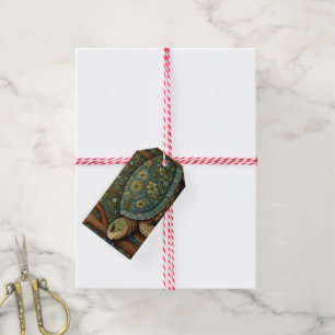 Vintage retro turtle bohemian boho woodland gift tags