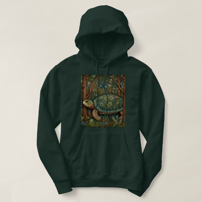 Vintage retro turtle bohemian boho woodland hoodie (Design Front)
